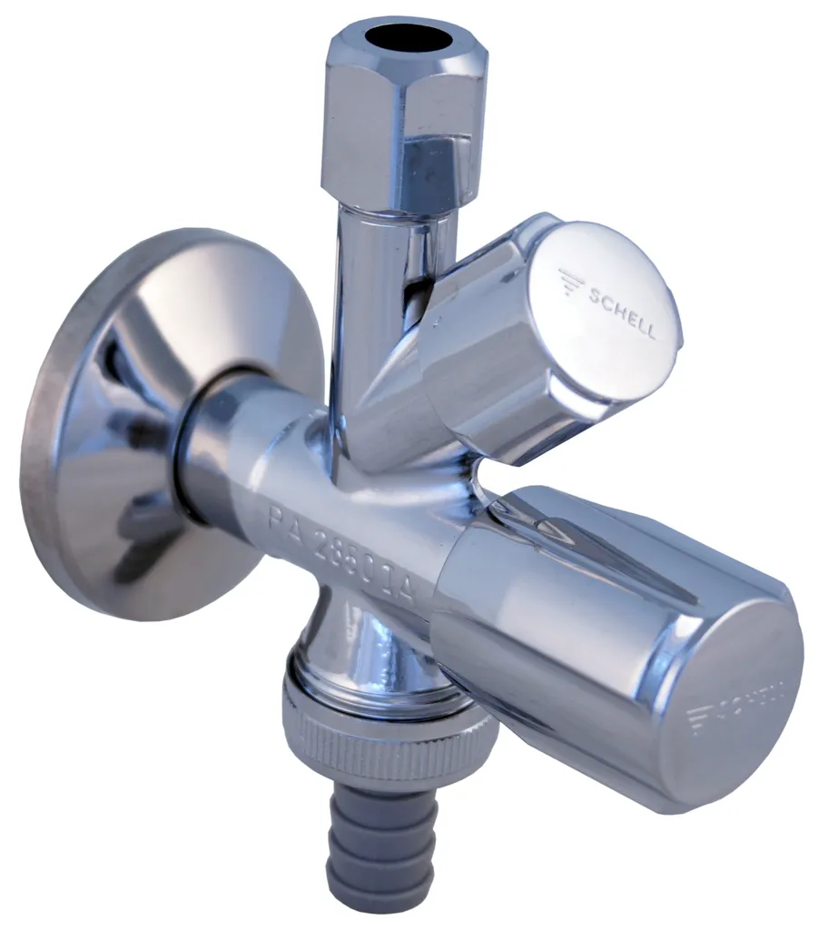Robinet d'angle 1/2 combiné idéal pour raccordement de machine et lavabo - 3