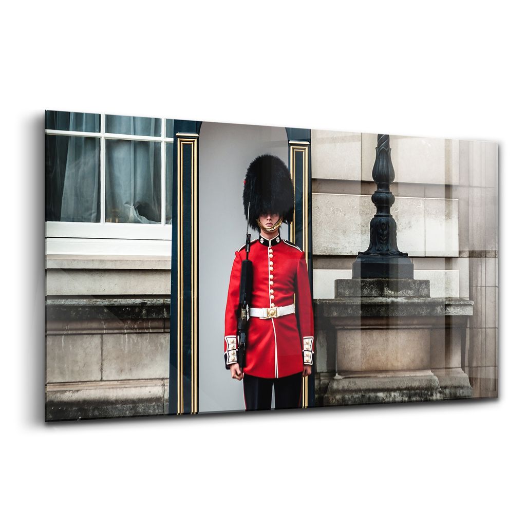 Glasmalerei - dekorative Malerei - moderne Malerei - 100x50 - London Royal Guard