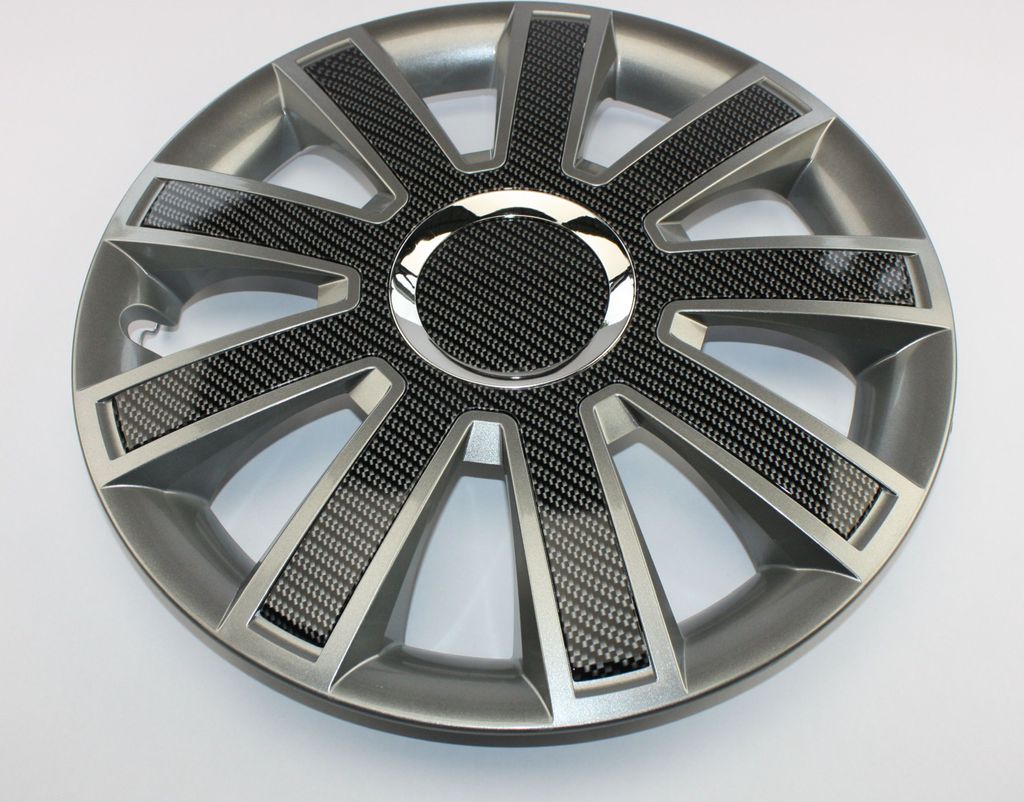 SET Radkappen Radzierblenden 4er Satz 14 Flash dark-carbon Produktbild 