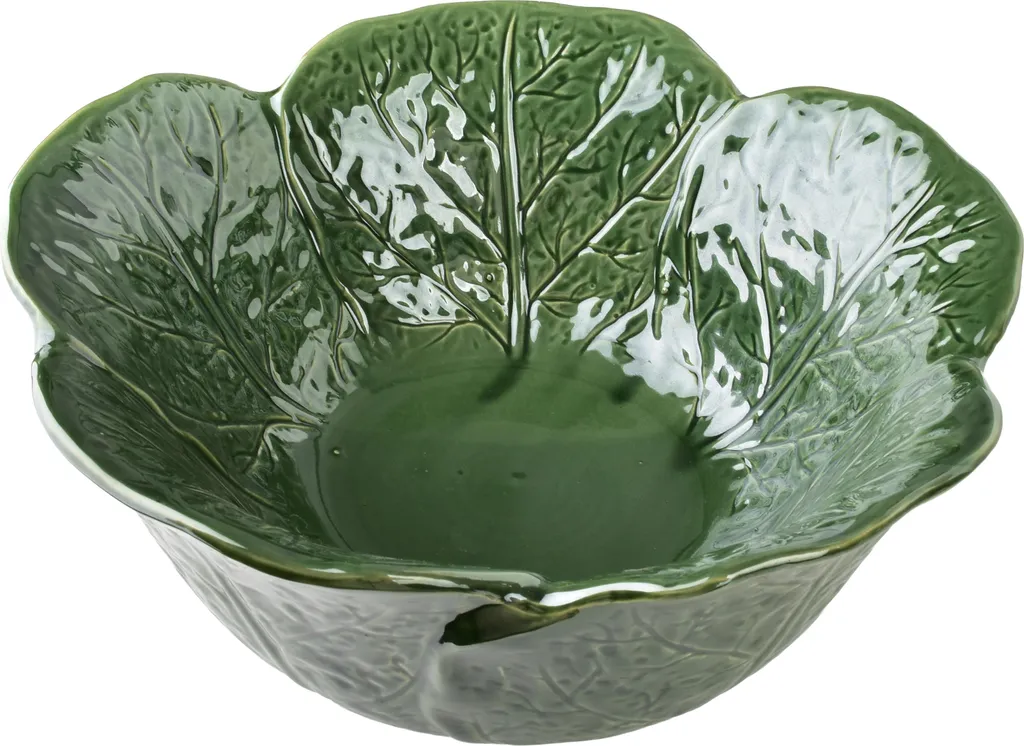 Coupe décorative en céramique Lettu vert salade, design 30x30x13 cm