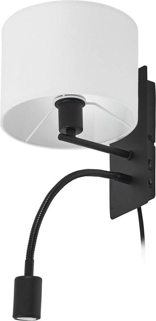 Lindby Wandleuchte Florens, schwarz, LED-Leselampe, 23,5 cm