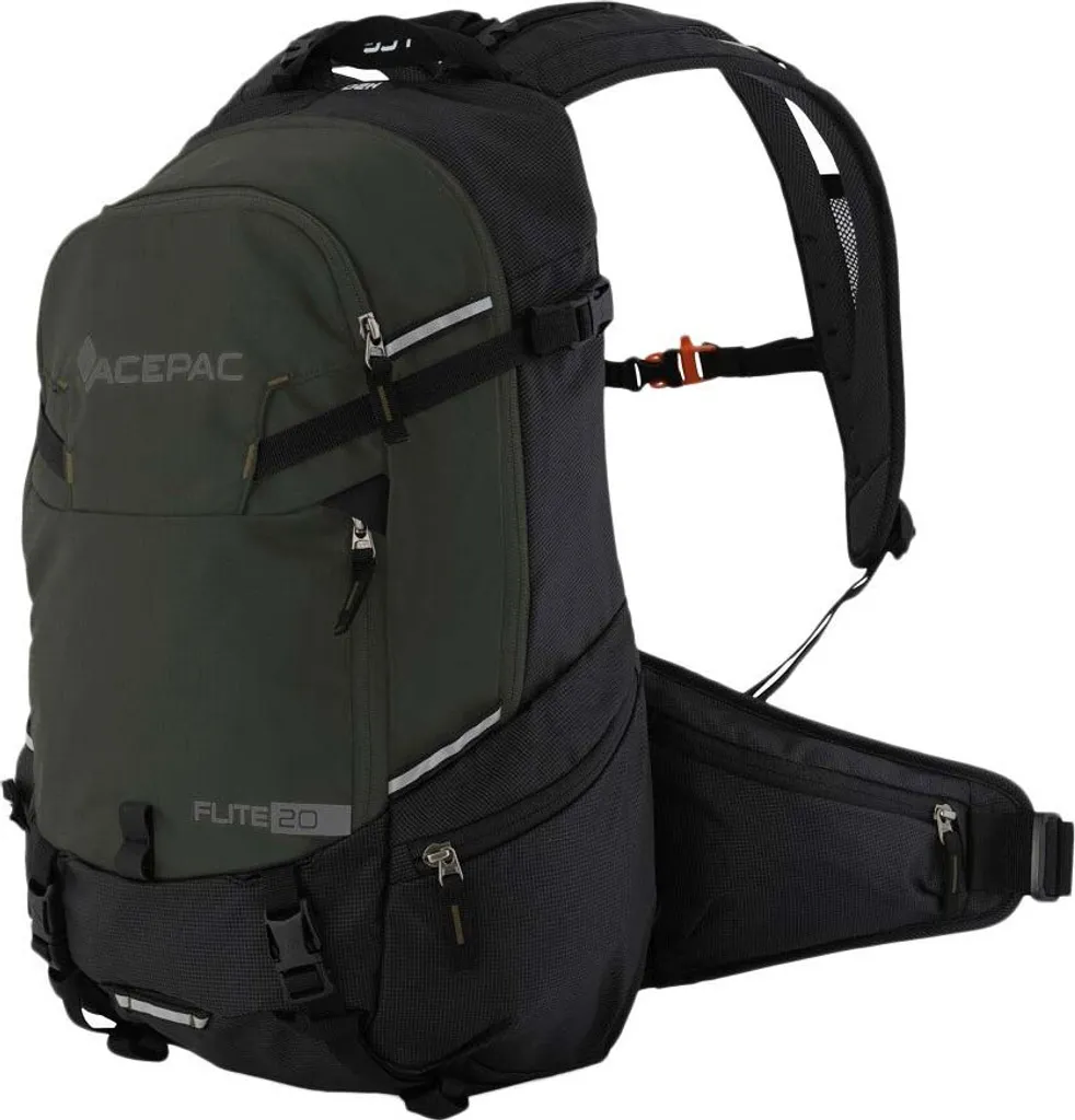 Sac à dos Acepac Flite Mk II 20L Gris pour Randonnée et VTT Enduro