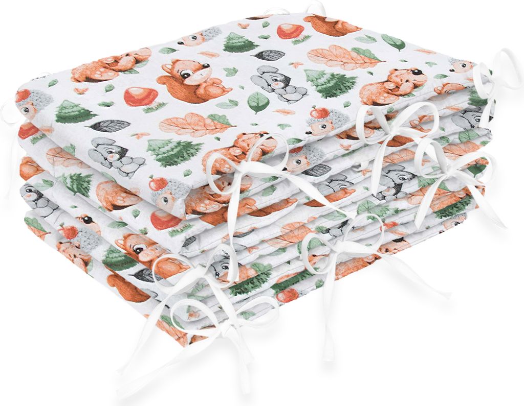 Amilian Bettumrandung Babybett Baby Kinder Nestchen Kantenschutz Bettnestchen Kopfumrandung für Laufstall Bettausstattung Bettschlange 420 cm