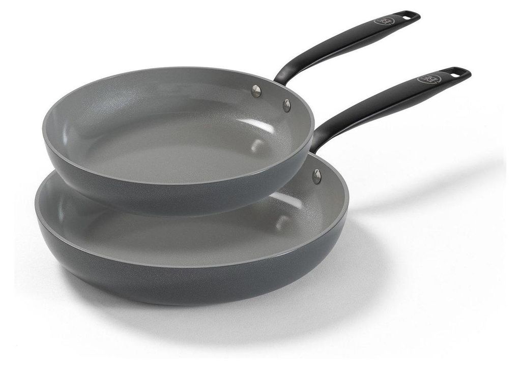 BE Living Bratpfanne - Ø 24 & 28 cm - Pfannenset Induktion - Antihaft-beschichtung - Geeignet für alle Herdarten - PFOA-frei - Grau