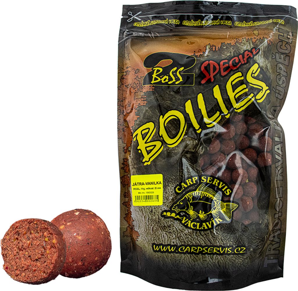 Karpfen Servis Václavík boilies Boss2 Spezial Leber-Vanille 25mm 1kg
