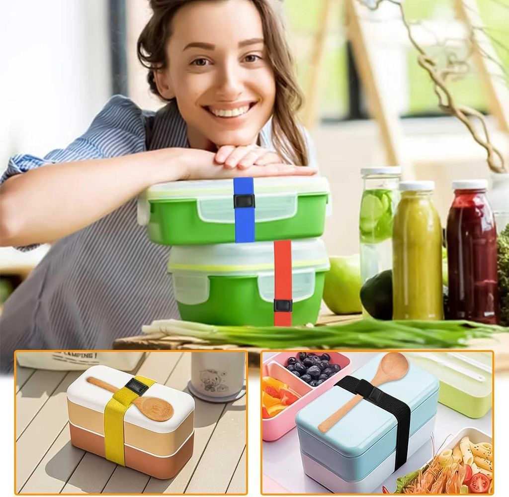 Elastisches Band für Lunchbox - sicher und verstellbar - 1 Stück - Polyester