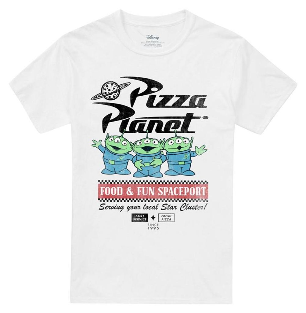 Toy Story - "Food Spaceport" T-Shirt für Herren/Damen Uni TV33381 (M) (Weiß)