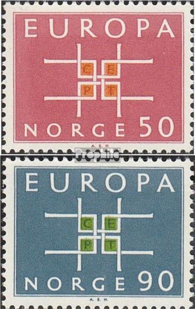 Briefmarken Norwegen 1963 Mi 498-499 (kompl.Ausg.) gestempelt Europa