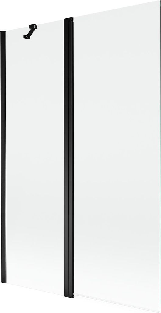 Mexen Mist Duschabtrennung 2-flügelig 120 x 150 cm, transparent, schwarz - 8A9-120-011-70-00