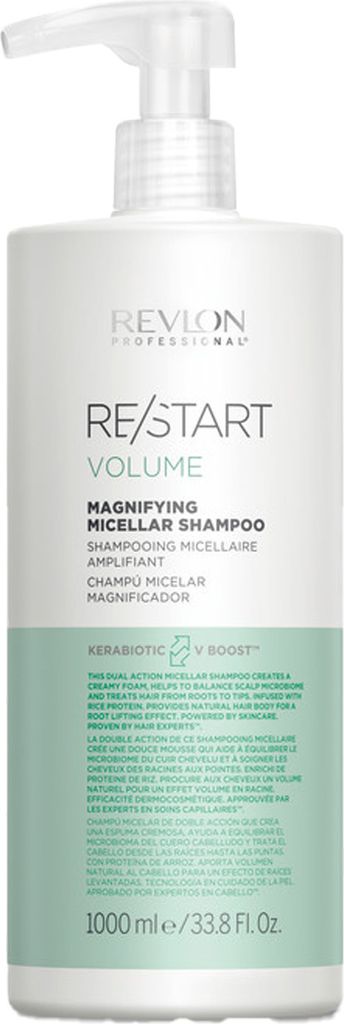 Revlon Professional Restart Volume Magnifying Micellar Shampoo Stärkungsshampoo für Haarvolumen 1000 ml