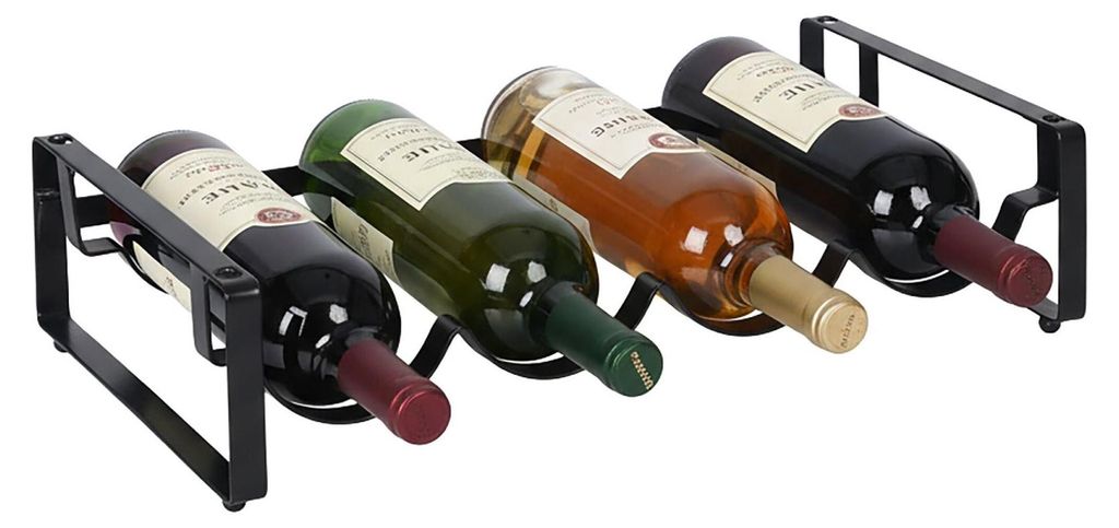 Stapelbares Weinregal aus Eisen - Bietet Platz für mehrere Flaschen