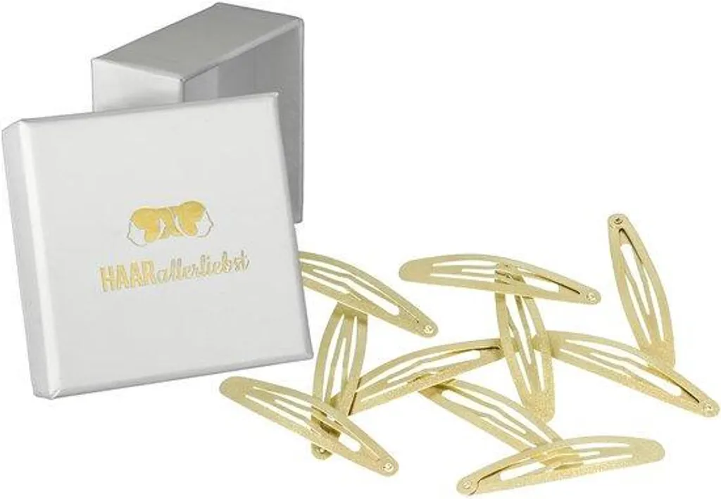 Barrette dorée 6 cm antiglisse pour cheveux fins femme et enfant or