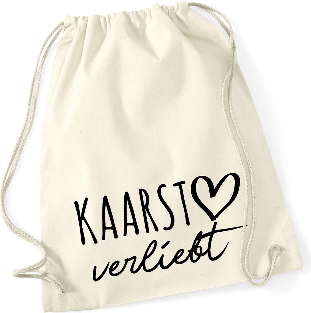 Huuraa Turnbeutel Kaarst verliebt 12 Liter Natural Baumwolle Rucksack Geschenkidee
