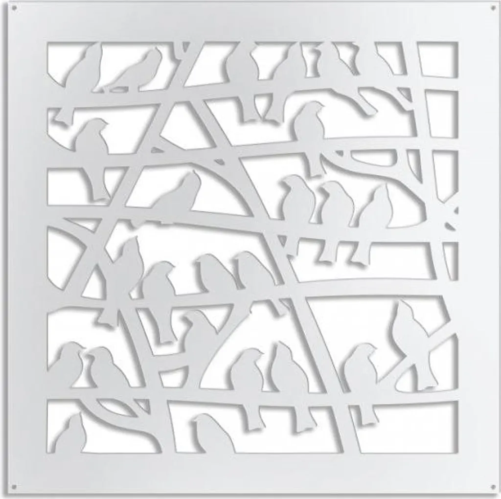 Pannello Tecnico BIRDS PVC Traforato 48x48 cm - Bianco 10mm