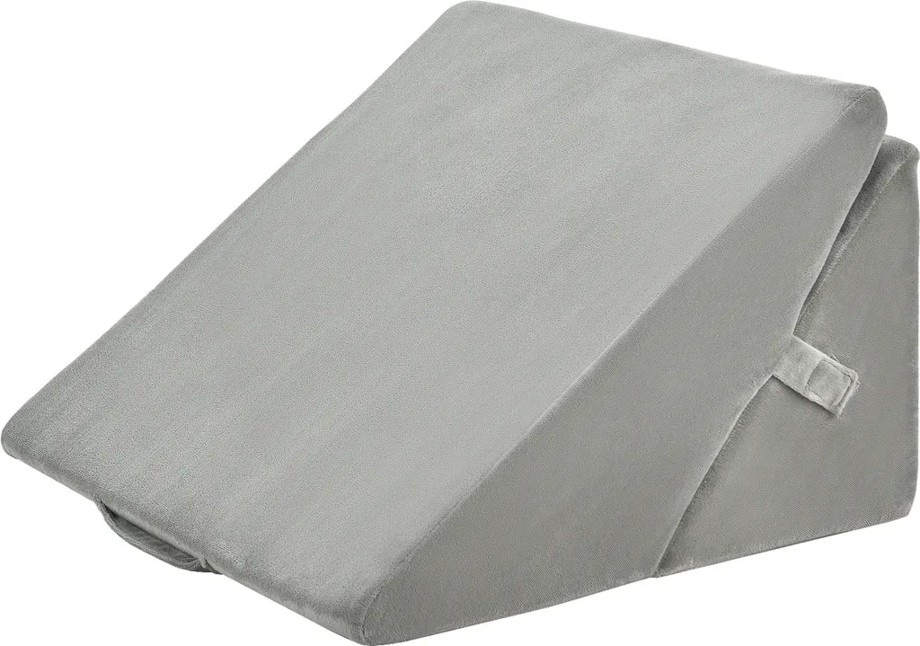 Coussin de Lecture et de Soutien Dorsal Incliné Réglable Mousse Grise