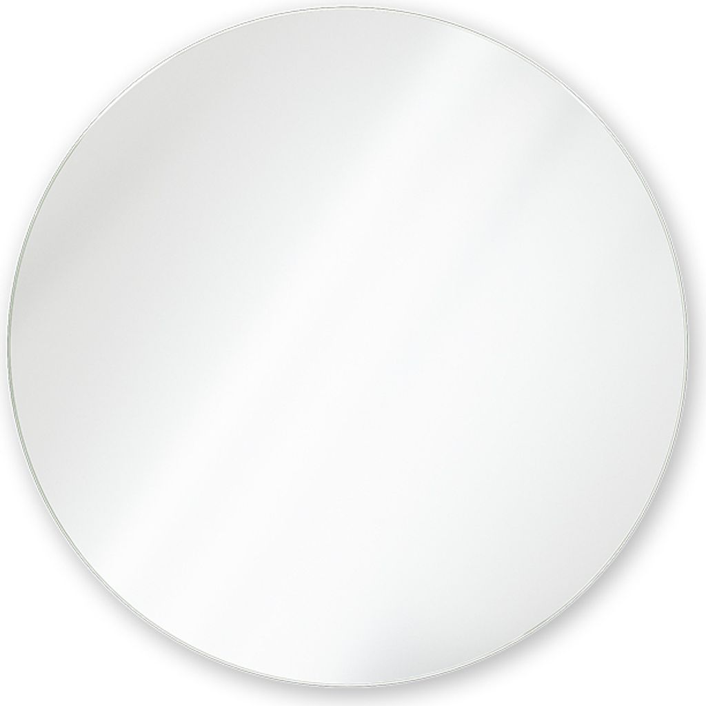 A round mirror on a white background.