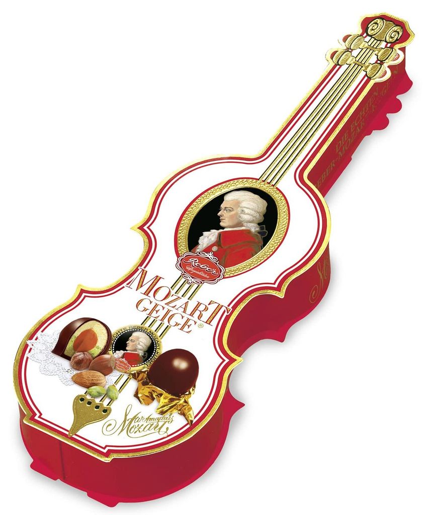 Violino Reber Mozart ripieno di palline di Mozart al Immagine del prodotto 