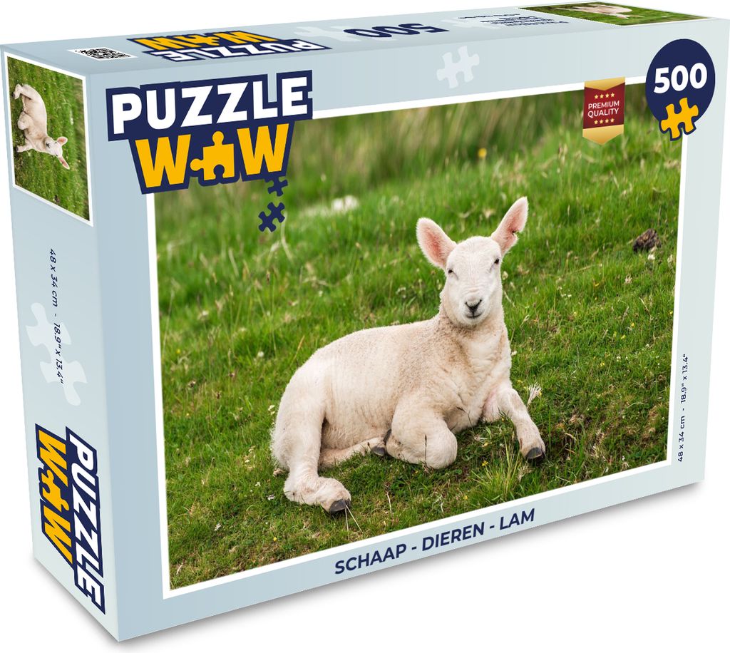 MuchoWow Puzzle 500 Teile Schafe - Tiere - Lamm - 500 Teile - Kinder - Selberbauen - Puzzlespiele