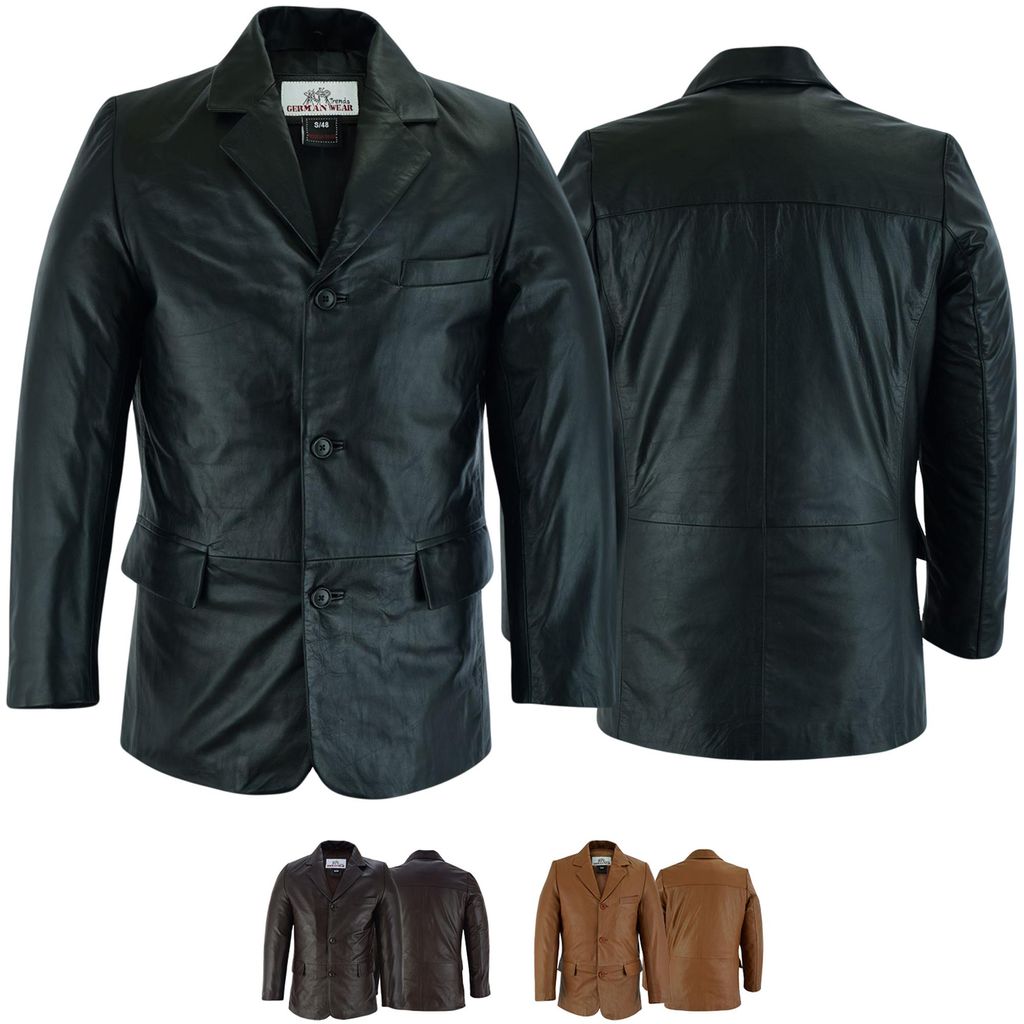 Herren lederblazer Lederjacke aus Lammnappa echtleder Jacke Produktbild 