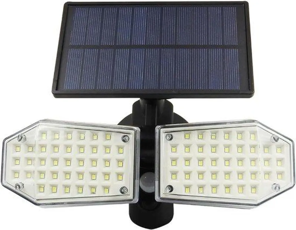 Éclairage Solaire Double Tête Orientable LED avec Capteur de Présence
