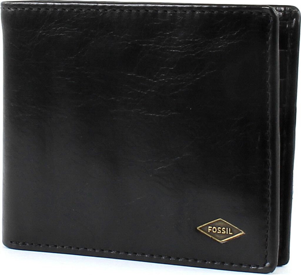 FOSSIL Leder Geldbörse Ryan Bifold with Flip ID RFID Black Produktbild 