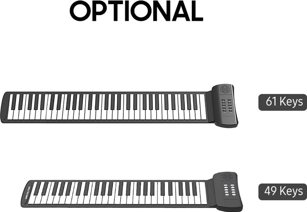 Rolovací piano se 49 klávesami a integrovaným Obrázek produktu 6