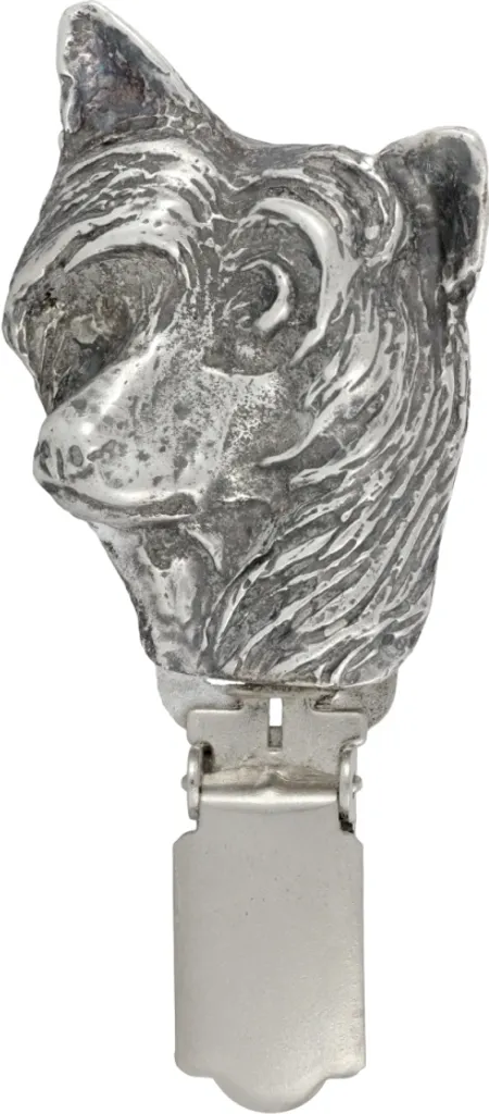 EVER FAITH Spilla Regalo Con Cristallo Rosso – Forma Di Stivale E Cane, Fondo Argento, 5,3 Cm, Confezione Regalo
