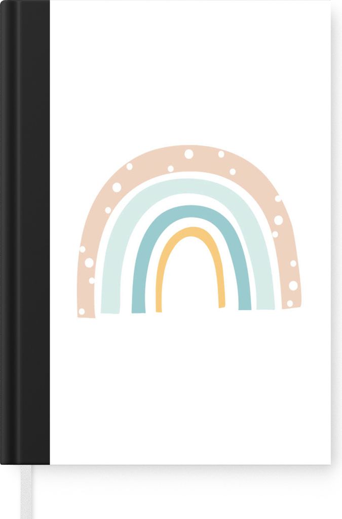 MuchoWow Notizbuch Tagebuch Haushaltsbuch Notebook A5 Regenbogen - Kinder - Pastell - Tupfen - Baby - Notizblock - Notizheft - Notebook - Schreib...