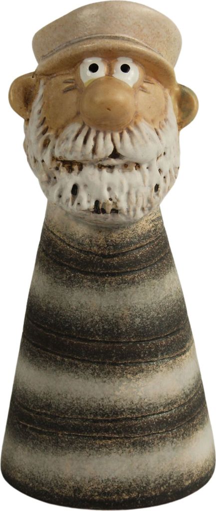 Gartenfigur Seemann aus Keramik Zaunhocker Dekofigur Gartendeko Gartendekoration