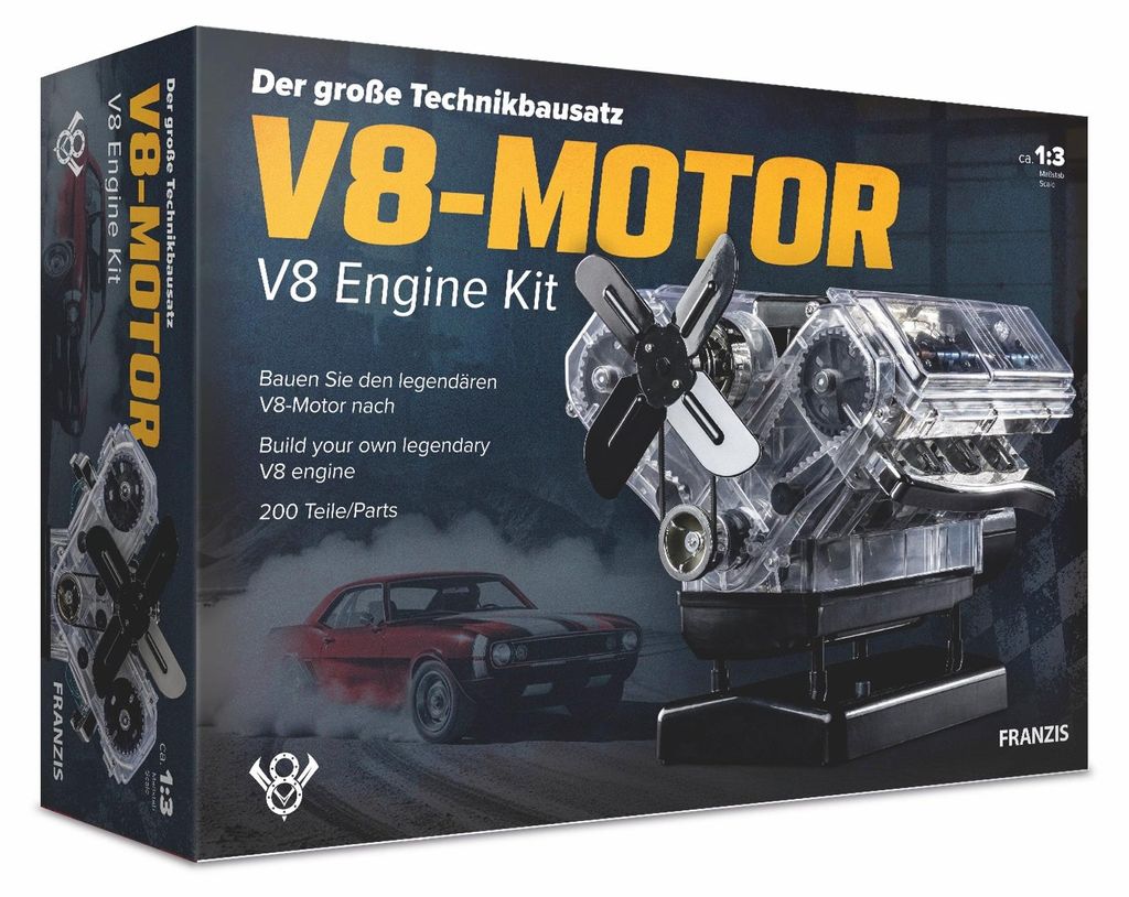 Stavebnicový model motora Franzis V8 Obrázok produktu 
