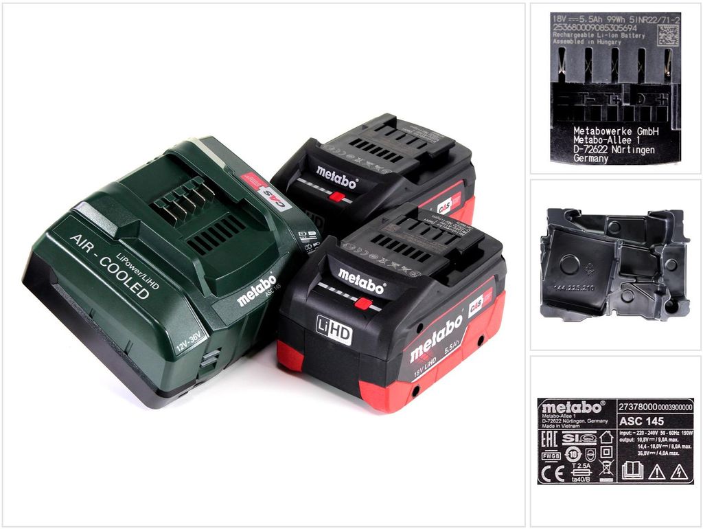 Kit de base 685122000 2 x 5.5 Ah LIHD + chargeur ASC 30-36 Image du produit 