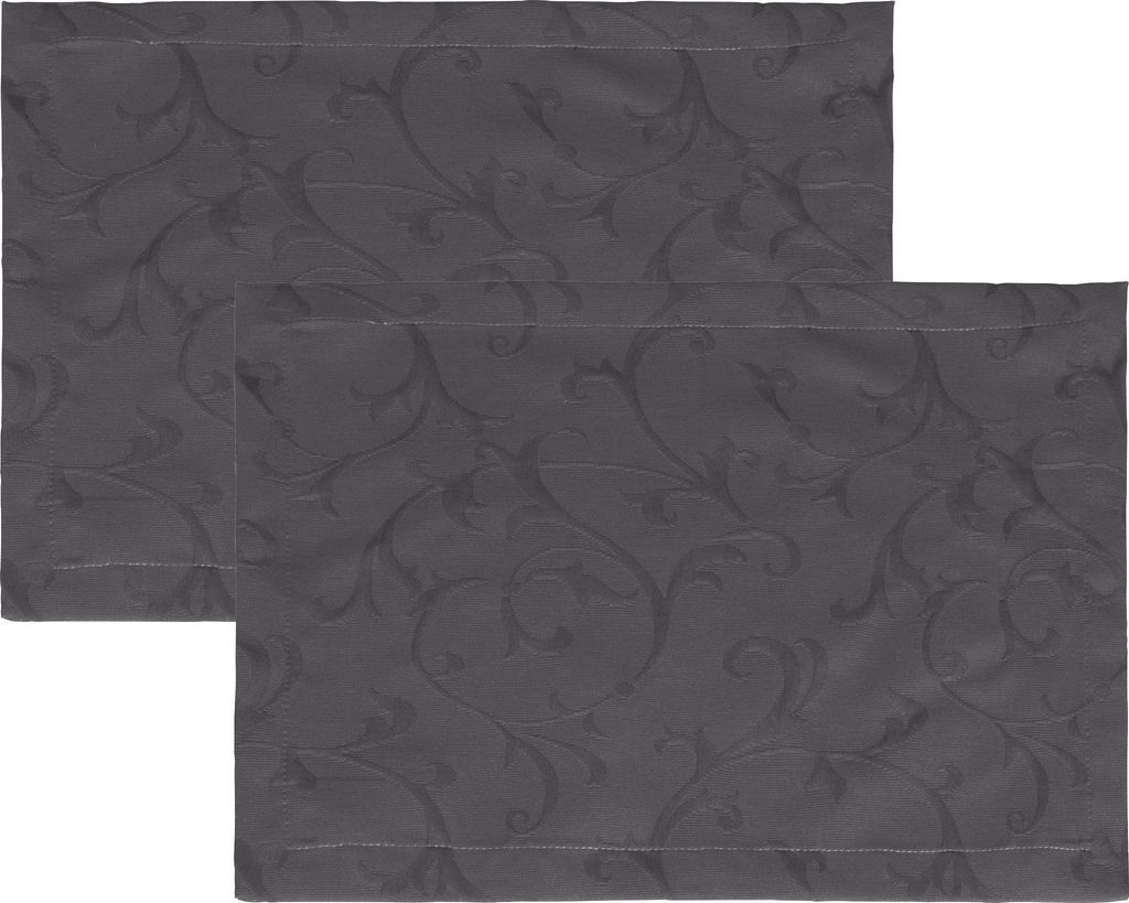 Erwin Müller Tischset Düsseldorf" 2er-Pack anthrazit 35x50 cm"