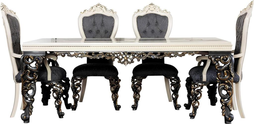 Esstisch Essgruppe Klassischer Tisch Esszimmer Set 7tlg Set Stuhl 6x Stühle neu