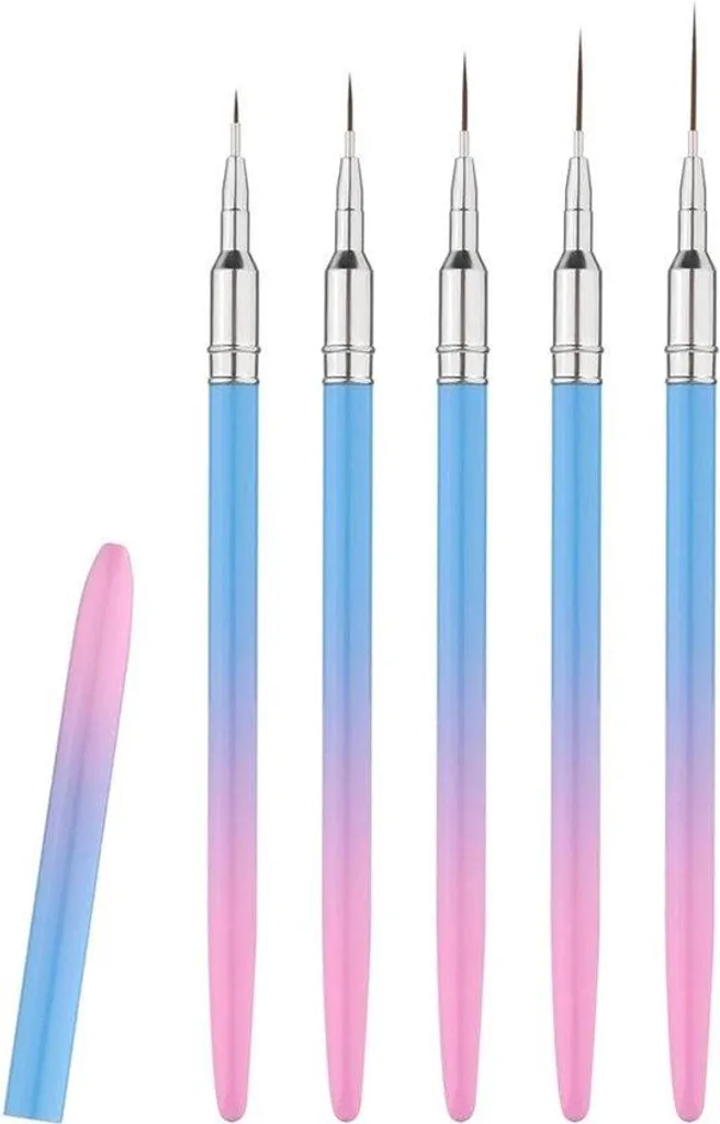 Réussir ses Traits Fins sur Ongles avec ce Lot de 5 Pinceaux Liner Pro