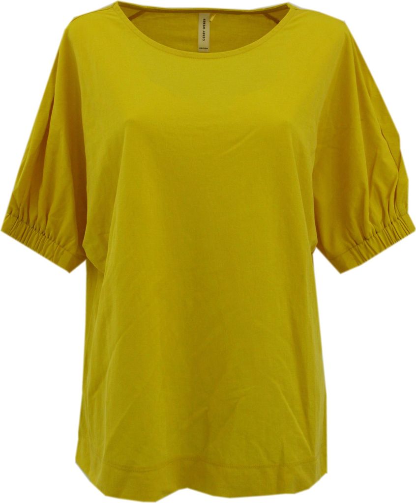 29664 Gerry Weber, , Damen T-Shirt Top , Jersey, yellow, 38