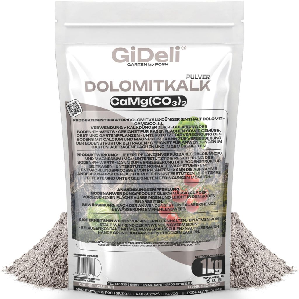 Dolomitkalk 1kg Rasenkalk Moosentferner Gartenkalk Produktbild 