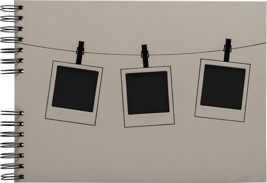 Exacompta Fotoalbum + Spiralbindung, 50 schwarze Seiten, Produktbild 