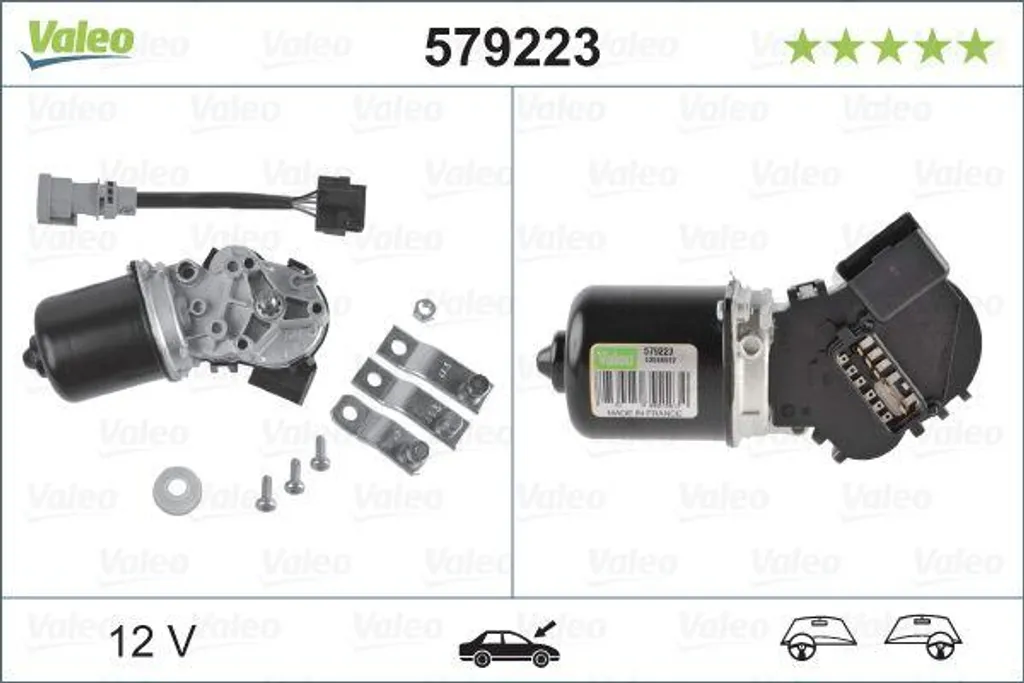 Moteur d'essuie-glace VALEO 579223 pour rouler sous la pluie en Megane