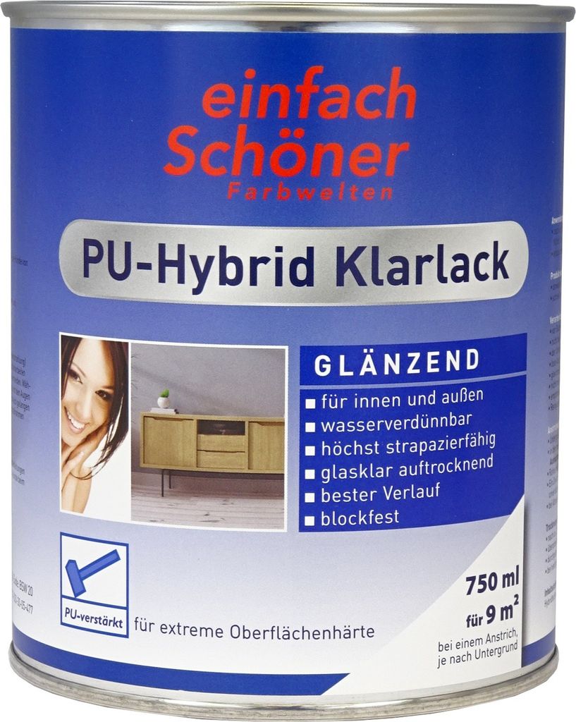 einfach Schöner PolyurethanHybrid Klarlack glänzend, 750 ml Produktbild 