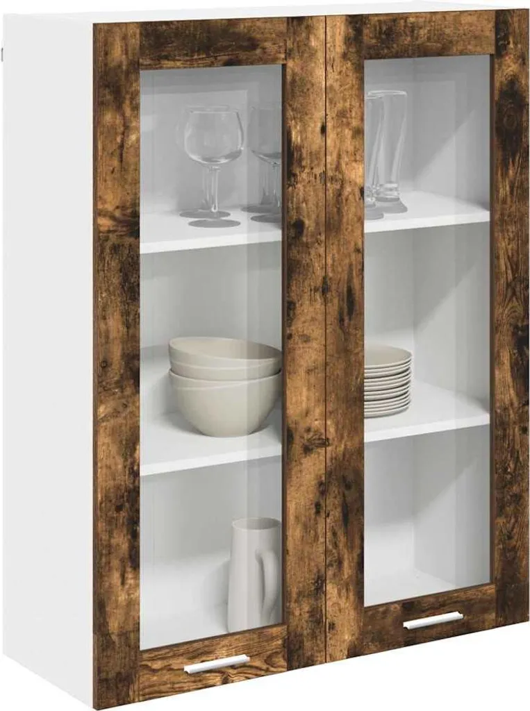 Pensile in rovere affumicato 80 x 31 x 100 cm Materiale ligneo