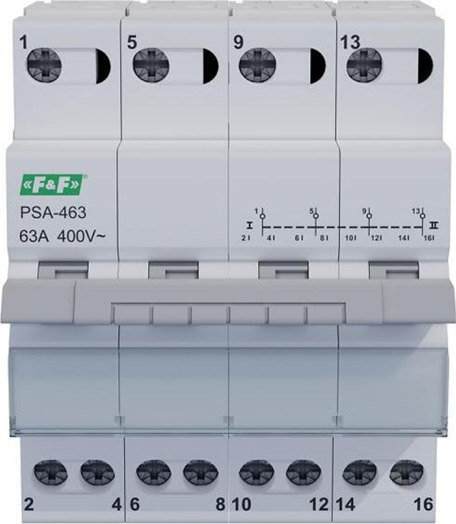 Modulair schakelnetwerk - Generator 4P 63A 230/400V Productafbeelding 