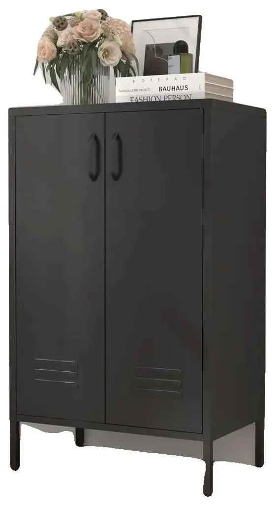 Destructeur de documents verrouillable noir compact à compartiments réglables