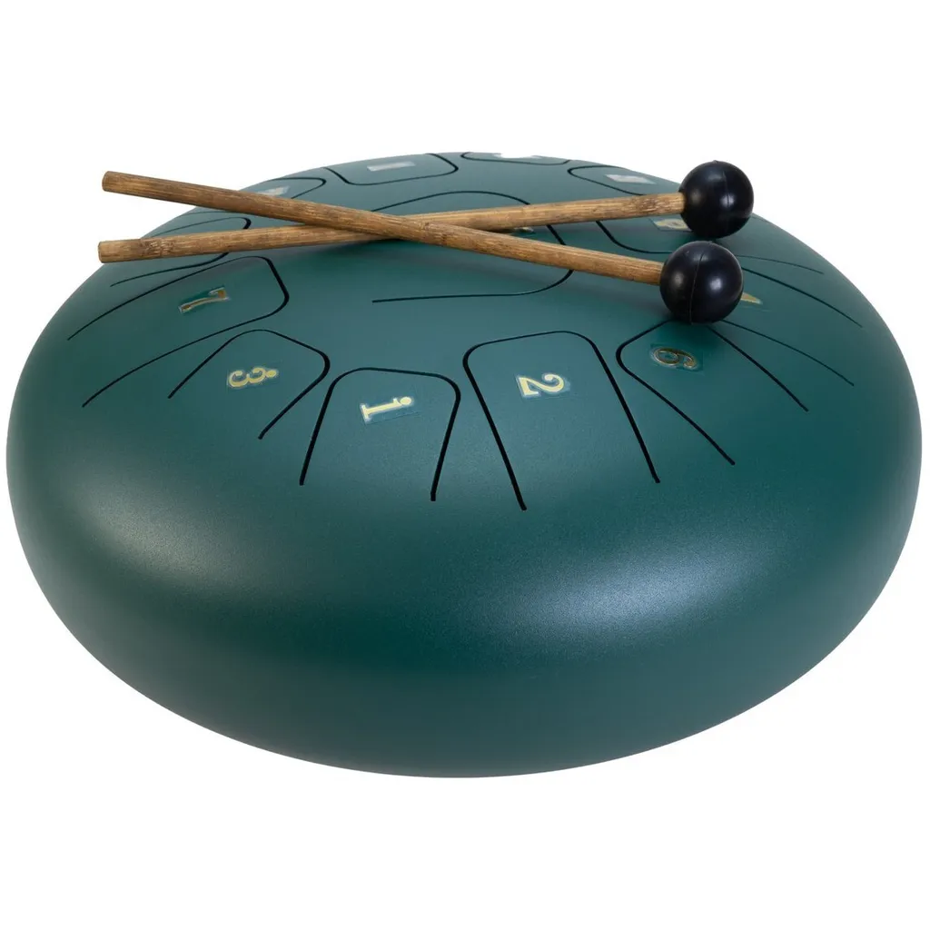 Tambour à languette vert Dimavery TD-12 : idéal méditation et yoga zen