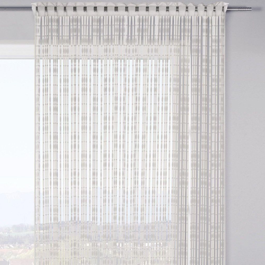 Jacquard-Fadengardine Tom weiß 240x95cm  - Albani Produktbild 