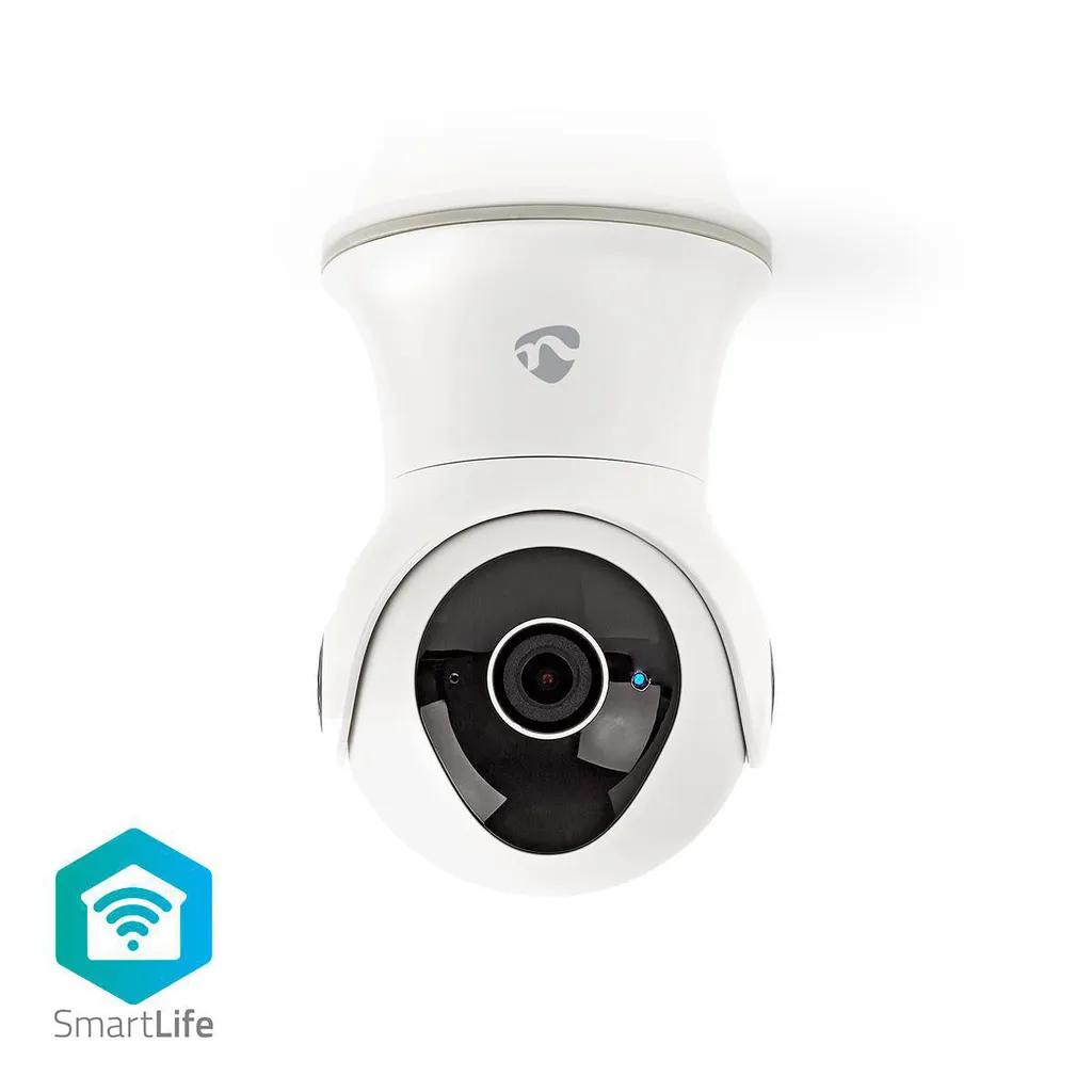 Caméra de sécurité extérieure WiFi anti-intrusion FHD Nedis blanche