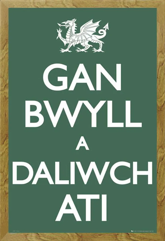 Regalo Originale: Poster Galles Keep Calm Incorniciato Shinsuke Maxi Oak - 1