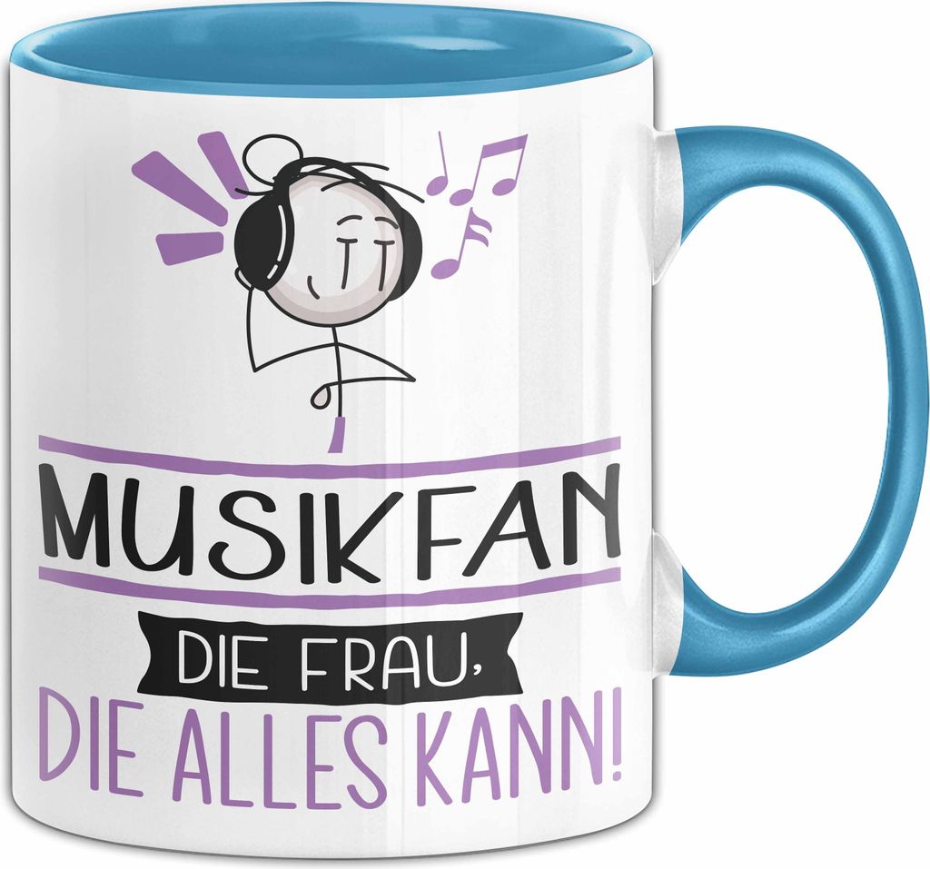 Musikfan Geschenk Tasse Becher Die Frau Die Allen Kann Produktbild 