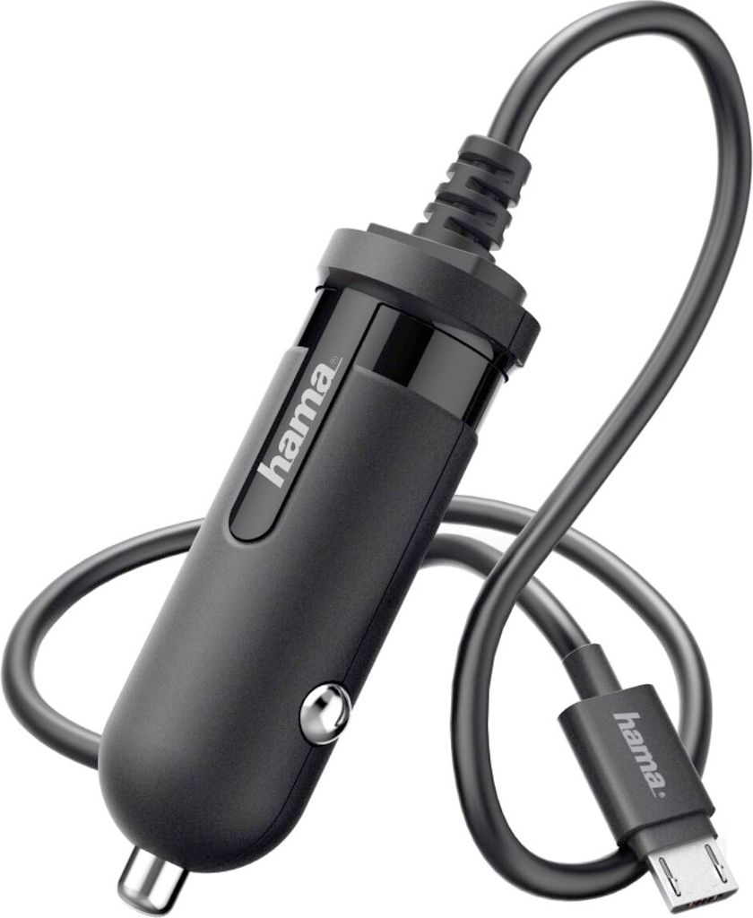 hama Micro USB Kfz Schnell Ladegerät 2,4 A/ 12W Auto Fast Charge 1m Smartphone