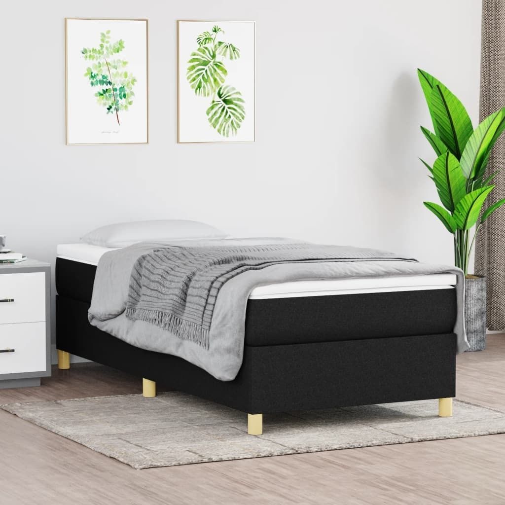 Maison Exclusive - Boxspringbett mit Matratze Schwarz 80x200 cm Stoff