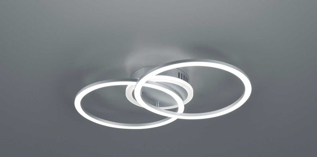 Reality LED Deckenleuchte VENIDA titanfarbig, Acryl weiß Produktbild 22